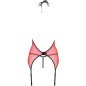 PASSION - PEONIA CORSET LIGNE ÉROTIQUE ROUGE L/XL