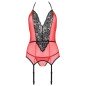 PASSION - PEONIA CORSET LIGNE ÉROTIQUE ROUGE L/XL