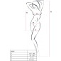 PASSION - BS097 WEISSER BODYSTOCKING, EINE GRÖSSE