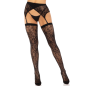 LEG AVENUE - LACE THIGH HIGHS GARTERBELT RED LEG AVENUE - LACE THIGH HIGHS GARTERBELT RED