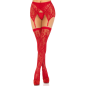 LEG AVENUE - LACE THIGH HIGHS GARTERBELT RED LEG AVENUE - LACE THIGH HIGHS GARTERBELT RED