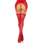 LEG AVENUE - LACE THIGH HIGHS GARTERBELT RED LEG AVENUE - LACE THIGH HIGHS GARTERBELT RED