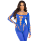 LEG AVENUE - RECKLESS ANKLE BODYSTOCKING ROYAL BLUE LEG AVENUE - RECKLESS ANKLE BODYSTOCKING ROYAL BLUE