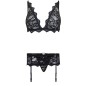 LIVCO CORSETTI FASHION - BELITA LC 90231 SOUTIEN-GORGE + CULOTTE + JARRETIÈRE NOIR L/XL