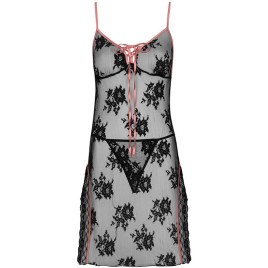 LIVCO CORSETTI FASHION - KARONIN LC 90628 SHIRT + PANTY BLACK L/XL