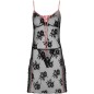 LIVCO CORSETTI FASHION - KARONIN LC 90628 CHEMISE + CULOTTE NOIR L/XL