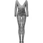 LIVCO CORSETTI FASHION - CELDON BODYSTOCKING MIT SCHRITTFREIEN SCHWARZ EINE GRÖSSE