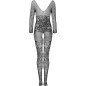 LIVCO CORSETTI FASHION - BODYSTOCKING CELDON SANS CROTCHLESS NOIR TAILLE UNIQUE