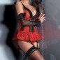 LIVCO CORSETTI FASHION - ROSE ROUGE LC 90130 CORSET + CULOTTE ROUGE L/XL LIVCO CORSETTI FASHION - ROSE ROUGE LC 90130 CORSET + CULOTTE ROUGE L/XL