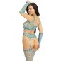 LEG AVENUE - BAS GANTS CROP TOP BLEU LEG AVENUE - BAS GANTS CROP TOP BLEU