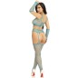 LEG AVENUE - CROP TOP STOCKINGS GLOVES BLUE LEG AVENUE - CROP TOP STOCKINGS GLOVES BLUE