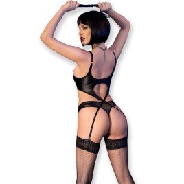CHILIROSE - CR 4625 ENSEMBLE QUATRE PIÈCES SANS CROTCHLESS ROUGE L