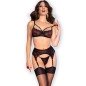 CHILIROSE - CR 4693 SET QUATRE PIÈCES ROSE/NOIR XL CHILIROSE - CR 4693 SET QUATRE PIÈCES ROSE/NOIR XL