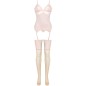 LIVCO CORSETTI FASHION - ENSEMBLE PERSINNE PÊCHE CORSET + CULOTTE + BAS