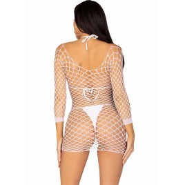 LEG AVENUE - ROBE EN RÉSILLE À MANCHES LONGUES VERT TAILLE UNIQUE