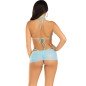 LEG AVENUE - ENSEMBLE TROIS PIÈCES DIAMANTS BLEU M/L LEG AVENUE - ENSEMBLE TROIS PIÈCES DIAMANTS BLEU M/L