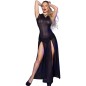 CHILIROSE - CR 4685 LONG DRESS WITH HOOD BLACK S CHILIROSE - CR 4685 LONG DRESS WITH HOOD BLACK S