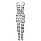 SUBBLIME - 951696 BODYSTOCKING RÉSILLE OUVERT AVEC BRETELLES SUR LES ÉPAULES NOIR TAILLE UNIQUE SUBBLIME - 951696 BODYSTOCKING RÉSILLE OUVERT AVEC BRETELLES SUR LES ÉPAULES NOIR TAILLE UNIQUE