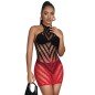 SUBBLIME - 952242 ROBE RÉSILLE ÉLASTIQUE DÉGRADÉ ROUGE ET NOIR TAILLE UNIQUE SUBBLIME - 952242 ROBE RÉSILLE ÉLASTIQUE DÉGRADÉ ROUGE ET NOIR TAILLE UNIQUE