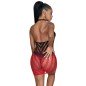 SUBBLIME - 952242 ROBE RÉSILLE ÉLASTIQUE DÉGRADÉ ROUGE ET NOIR TAILLE UNIQUE SUBBLIME - 952242 ROBE RÉSILLE ÉLASTIQUE DÉGRADÉ ROUGE ET NOIR TAILLE UNIQUE