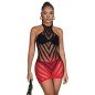 SUBBLIME - 952242 ROBE RÉSILLE ÉLASTIQUE DÉGRADÉ ROUGE ET NOIR TAILLE UNIQUE SUBBLIME - 952242 ROBE RÉSILLE ÉLASTIQUE DÉGRADÉ ROUGE ET NOIR TAILLE UNIQUE