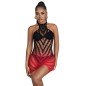 SUBBLIME - 952242 ROBE RÉSILLE ÉLASTIQUE DÉGRADÉ ROUGE ET NOIR TAILLE UNIQUE SUBBLIME - 952242 ROBE RÉSILLE ÉLASTIQUE DÉGRADÉ ROUGE ET NOIR TAILLE UNIQUE