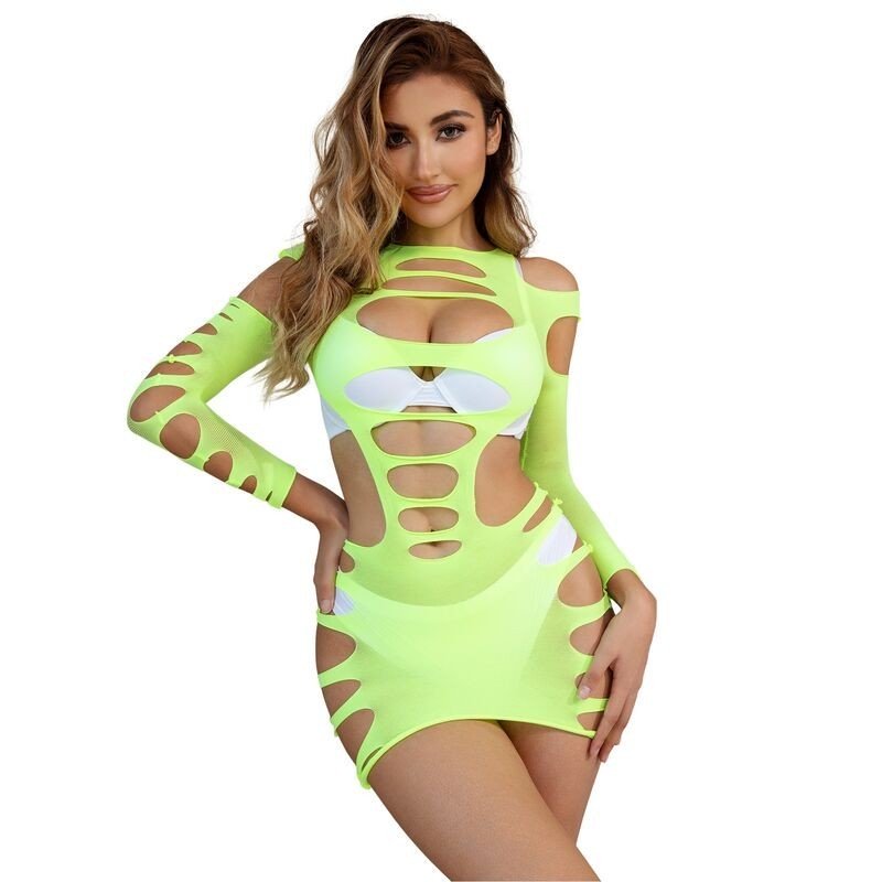 SUBBLIME - 952280 ROBE RÉSILLE ÉLASTIQUE MANCHES LONGUES VERT TAILLE UNIQUE SUBBLIME - 952280 ROBE RÉSILLE ÉLASTIQUE MANCHES LONGUES VERT TAILLE UNIQUE