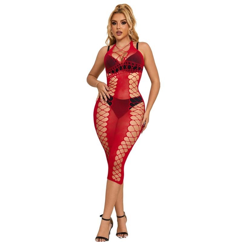 SUBBLIME - 952327 ROBE LONGUE RÉSEILLE ROUGE TAILLE UNIQUE SUBBLIME - 952327 ROBE LONGUE RÉSEILLE ROUGE TAILLE UNIQUE