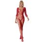 SUBBLIME - 952419 BODYSTOCKING RESILLE AVEC LOSANGES MANCHES LONGUES ROUGE TAILLE UNIQUE SUBBLIME - 952419 BODYSTOCKING RESILLE AVEC LOSANGES MANCHES LONGUES ROUGE TAILLE UNIQUE