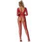 SUBBLIME - 952419 BODYSTOCKING RESILLE AVEC LOSANGES MANCHES LONGUES ROUGE TAILLE UNIQUE SUBBLIME - 952419 BODYSTOCKING RESILLE AVEC LOSANGES MANCHES LONGUES ROUGE TAILLE UNIQUE