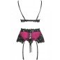 LIVCO CORSETTI FASHION - NAHIR LC 20214 REGGISENO + SLIP + CINTURA S/M