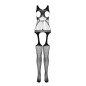 PASSION - BS 106 BODYSTOCKING WEISS EINE GRÖSSE