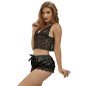 SUBBLIME - 953942 CHEMISE DE NUIT DÉCONTRACTÉE EN SOIE + PANTALON EN DENTELLE NOIR L/XL SUBBLIME - 953942 CHEMISE DE NUIT DÉCONTRACTÉE EN SOIE + PANTALON EN DENTELLE NOIR L/XL