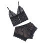SUBBLIME - 953942 CHEMISE DE NUIT DÉCONTRACTÉE EN SOIE + PANTALON EN DENTELLE NOIR L/XL SUBBLIME - 953942 CHEMISE DE NUIT DÉCONTRACTÉE EN SOIE + PANTALON EN DENTELLE NOIR L/XL