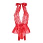 SUBBLIME - 953973 SEXY BODY MIT RÜSCHEN + GÜRTEL ROT S/M