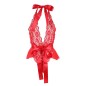 SUBBLIME - 953980 SEXY BODY MIT RÜSCHEN + GÜRTEL ROT L/XL