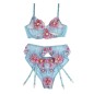 SUBBLIME - 954109 REGGISENO + SLIP CON CINTURA REGGISENO FLOREALE BLU S/M SUBBLIME - 954109 REGGISENO + SLIP CON CINTURA REGGISENO FLOREALE BLU S/M