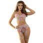 SUBBLIME - 954116 SOUTIEN-GORGE + CULOTTE AVEC PORTE-JARRETELLES MOTIF FLORAL BLEU L/XL SUBBLIME - 954116 SOUTIEN-GORGE + CULOTTE AVEC PORTE-JARRETELLES MOTIF FLORAL BLEU L/XL