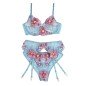 SUBBLIME - 954116 SOUTIEN-GORGE + CULOTTE AVEC PORTE-JARRETELLES MOTIF FLORAL BLEU L/XL SUBBLIME - 954116 SOUTIEN-GORGE + CULOTTE AVEC PORTE-JARRETELLES MOTIF FLORAL BLEU L/XL