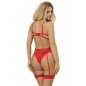 SUBBLIME - 954338 SOUTIEN-GORGE + STRING + PORTE-JARRETELLES IMPRIMÉ COEUR ROUGE L/XL SUBBLIME - 954338 SOUTIEN-GORGE + STRING + PORTE-JARRETELLES IMPRIMÉ COEUR ROUGE L/XL