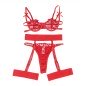 SUBBLIME - 954338 SOUTIEN-GORGE + STRING + PORTE-JARRETELLES IMPRIMÉ COEUR ROUGE L/XL SUBBLIME - 954338 SOUTIEN-GORGE + STRING + PORTE-JARRETELLES IMPRIMÉ COEUR ROUGE L/XL