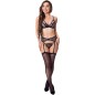 LIVCO CORSETTI FASHION - KEILA LC 20245 BH + STRUMPFGÜRTEL + HÖSCHEN SCHWARZ S/M