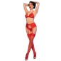 CHILIROSE - CR 4728 SET BH + STRING + STRÜMPFE SCHWARZ S