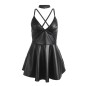 SUBBLIME - 955373 KLEID MIT SCHWARZEN LEDERTRÄGERN S/M