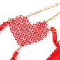 SUBBLIME - 955519 BH-SET MIT KETTEN UND MESH-HERZ ROT S/M SUBBLIME - 955519 BH-SET MIT KETTEN UND MESH-HERZ ROT S/M