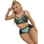 SUBBLIME - 955557 ENSEMBLE SOUTIEN-GORGE EN CUIR VERNI VERT AVEC FERMETURE ÉCLAIR S/M SUBBLIME - 955557 ENSEMBLE SOUTIEN-GORGE EN CUIR VERNI VERT AVEC FERMETURE ÉCLAIR S/M