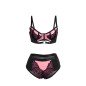 SUBBLIME - 955588 ENSEMBLE SOUTIEN-GORGE EN CUIR VERNI ROSE AVEC FERMETURE ÉCLAIR L/XL SUBBLIME - 955588 ENSEMBLE SOUTIEN-GORGE EN CUIR VERNI ROSE AVEC FERMETURE ÉCLAIR L/XL