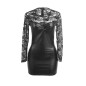 SUBBLIME - 955601 LANGÄRMELIGES KLEID MIT SCHWARZER SPITZE L/XL