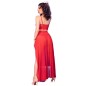 CHILIROSE - CR 4850 ENSEMBLE TOP ET LEGGINGS ROUGE AVEC ACCESSOIRES DORÉS XL