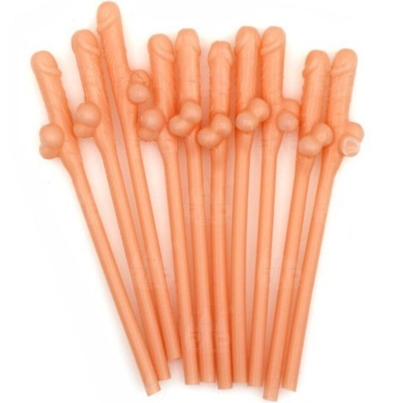 DIABLO PICANTE - 10 PAILLES EN FORME DE PÉNIS DIABLO PICANTE - 10 PAILLES EN FORME DE PÉNIS